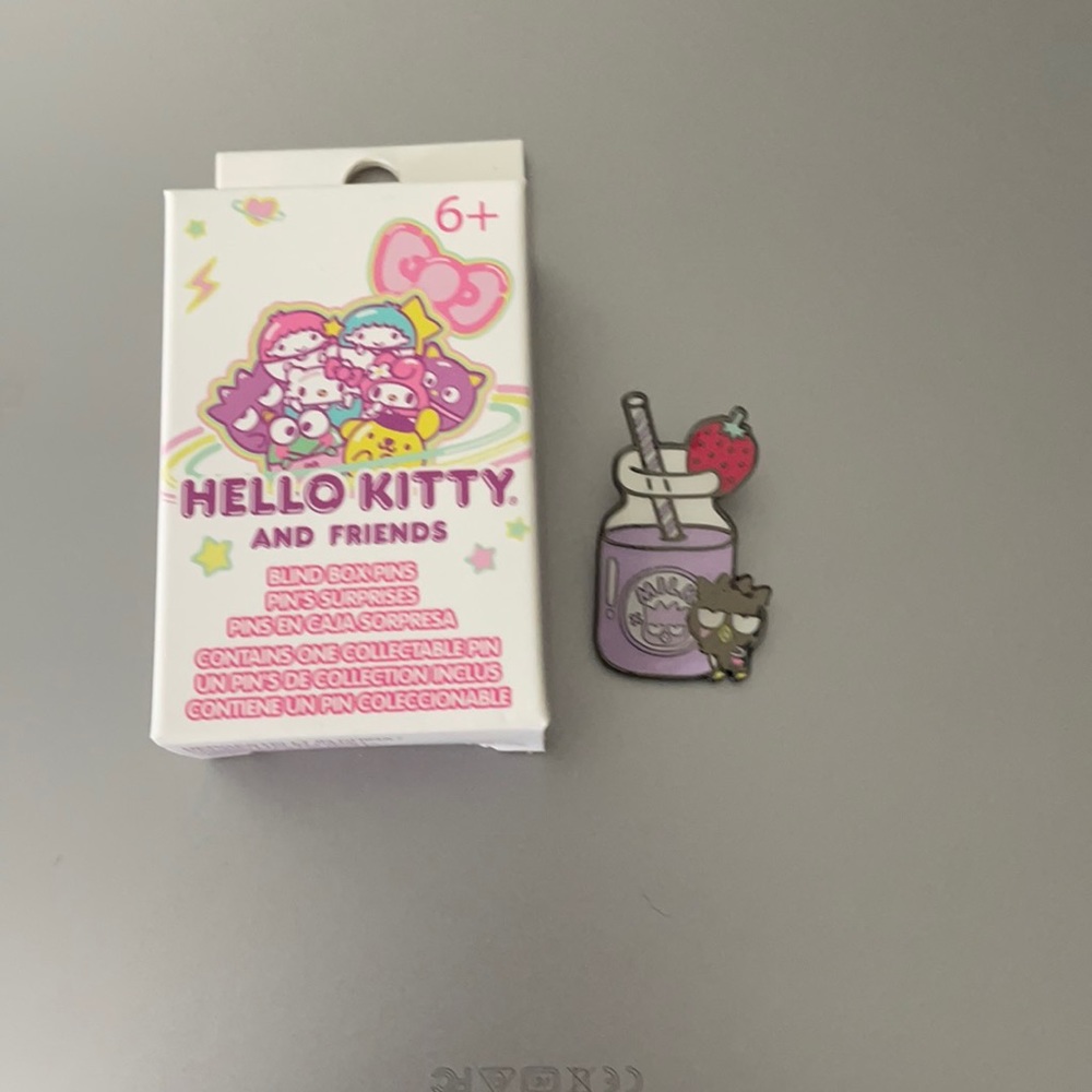 Sanrio Badtz Maru Milk Pin - Brand New